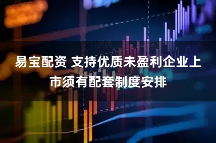 易宝配资 支持优质未盈利企业上市须有配套制度安排